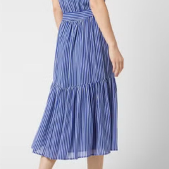 MICHAEL KORS Women's Mini Railroad Maxi Dress - Twilight Blue LG - Picture 3 of 9